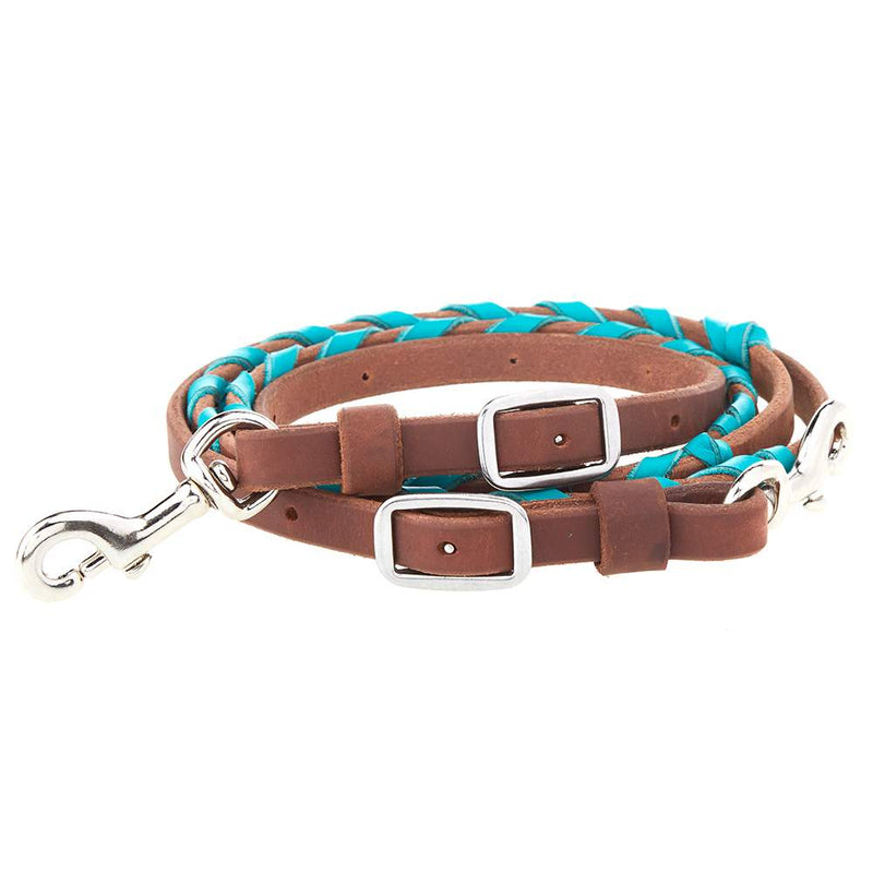 Martin Saddlery 5/8in Turquoise Laced Barrel Reins