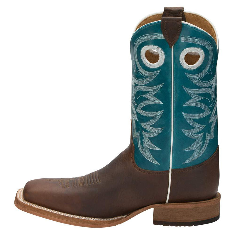 Justin Boot Company Men's Copper Rough Rider-11in Blue Cowhide Top