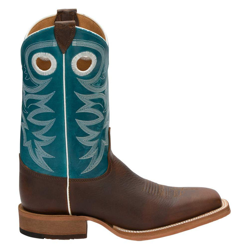 Justin Boot Company Men's Copper Rough Rider-11in Blue Cowhide Top