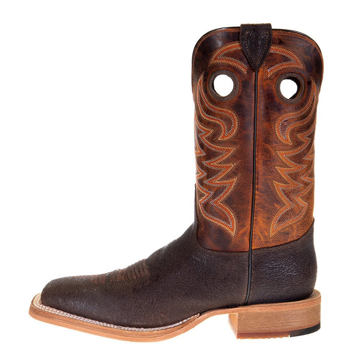 Justin Boot Company Men's Bent Rail Brown Stone 11in. Peanut Mad Dog Shaft Square Toe Boots
