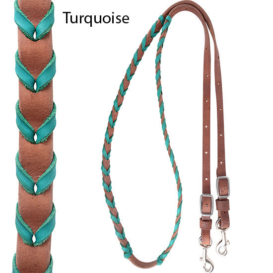 Martin Saddlery Chocolate Laced Barrel Reins