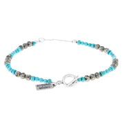 Paige Wallace Turquoise Tiny Cross Bracelet