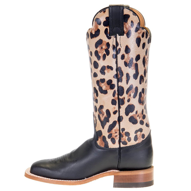 Justin Boot Company Womens Ardmore Black Boot 13` Cheetah Top