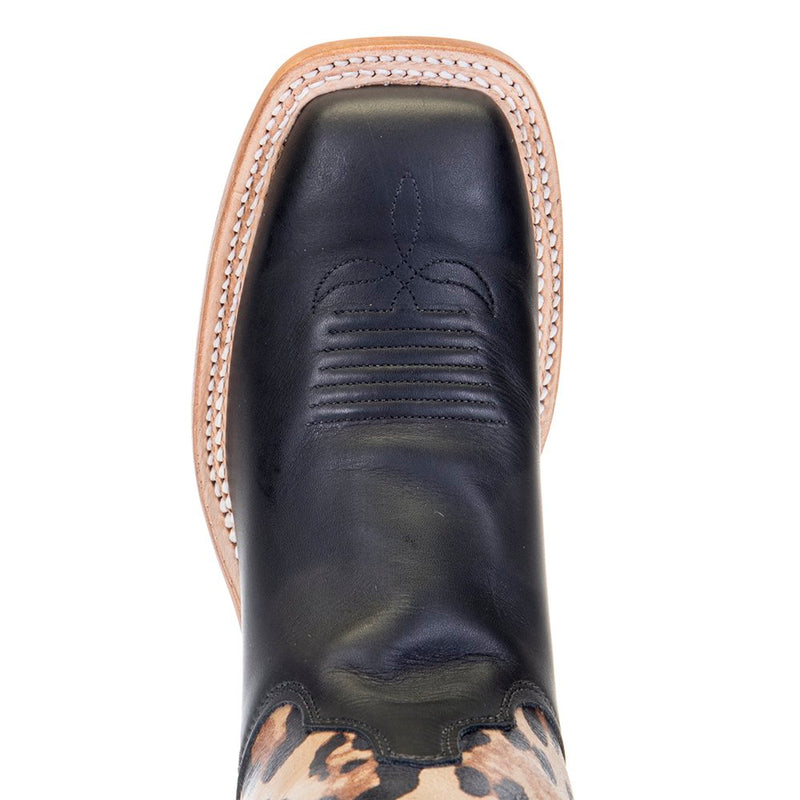 Justin Boot Company Womens Ardmore Black Boot 13` Cheetah Top