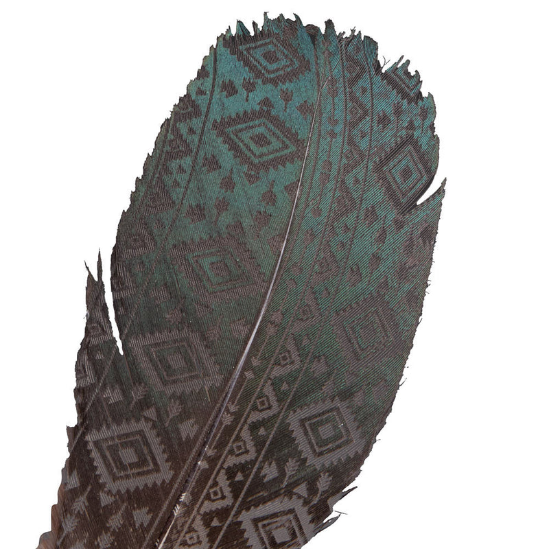 Buckaroo Supply Company Hat Feathers Etched Saddle Blanket Hat Feather