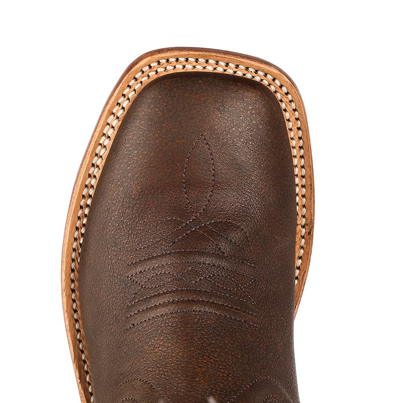 Old West Youth Brown Foot Tan Fry Top Cowboy Boots