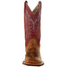 Old West Youth Burnt Brown Red Shaft Square Toe Cowboy Boot
