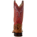 Old West Youth Burnt Brown Red Shaft Square Toe Cowboy Boot