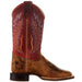 Old West Youth Burnt Brown Red Shaft Square Toe Cowboy Boot