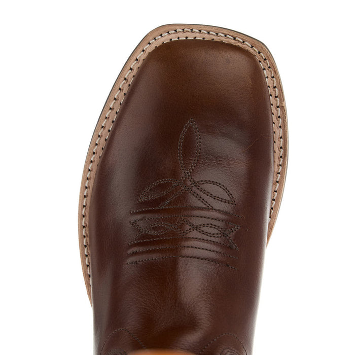 Old West Kid's Vintage Brown Square Toe Boot