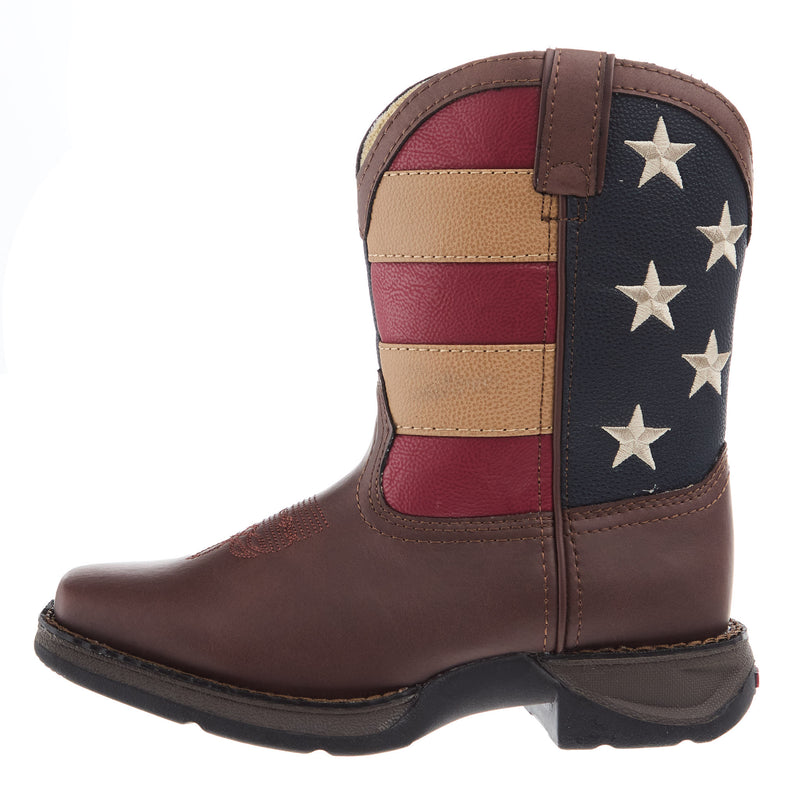 Durango Boots Kids Lil 8in Patriotic Pull on Boot