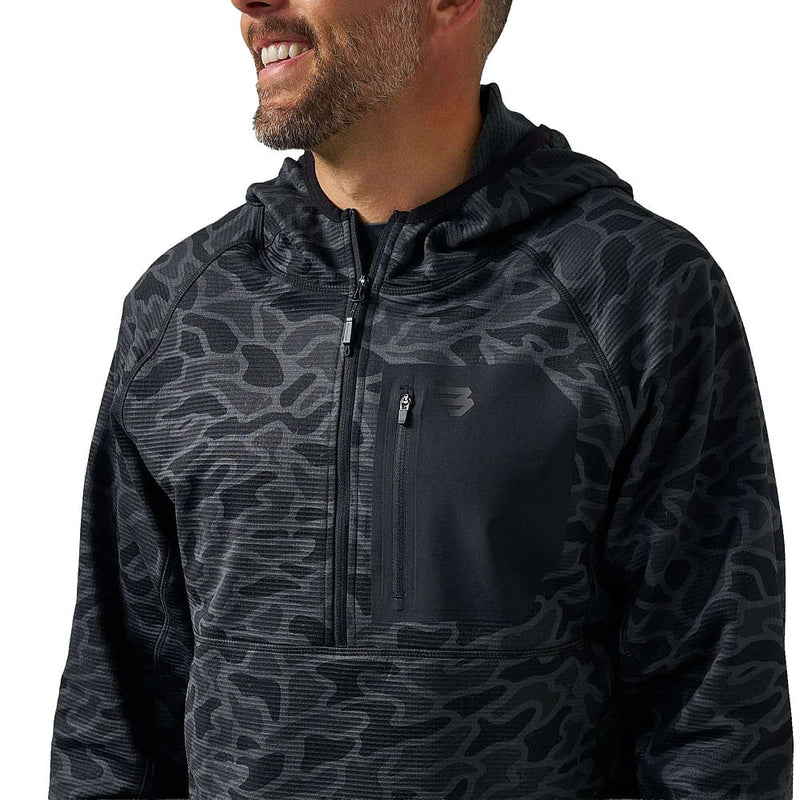 Burlebo Men's Black Blaze Tech Quarter Zip