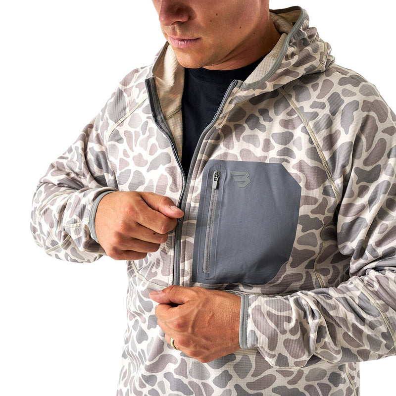 Burlebo Men's Classic Deer Blaze Tech Quarter Zip