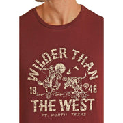Rock & Roll Denim Men's Burgundy Graphic Tee