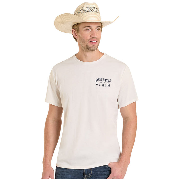 Rock & Roll Denim Men's Natural Bronco Rider Tee Shirt