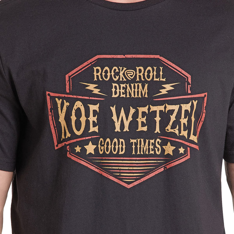 Rock & Roll Denim Koe Wetzel Black Good Times Tee Shirt