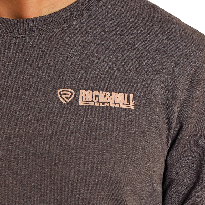 Rock & Roll Denim Men's Brown Bronco Graphic Sweatshirt
