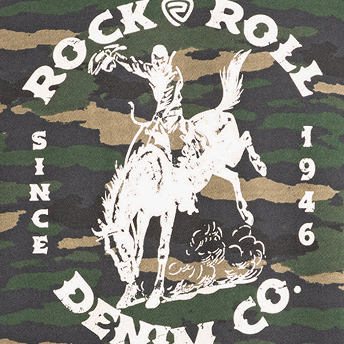 Rock & Roll Denim Men's Charcoal Camo Hoodie