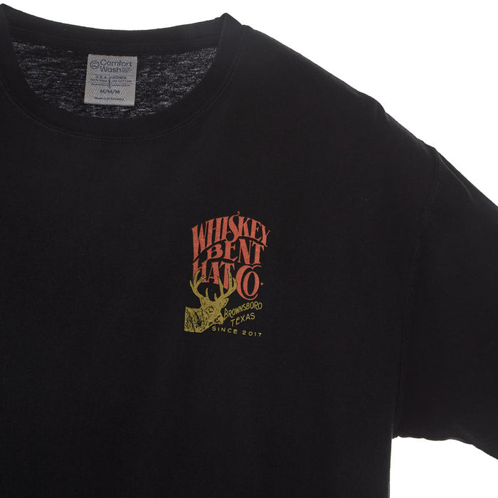 Whiskey Bent Hat Co Black Buck Tee Shirt