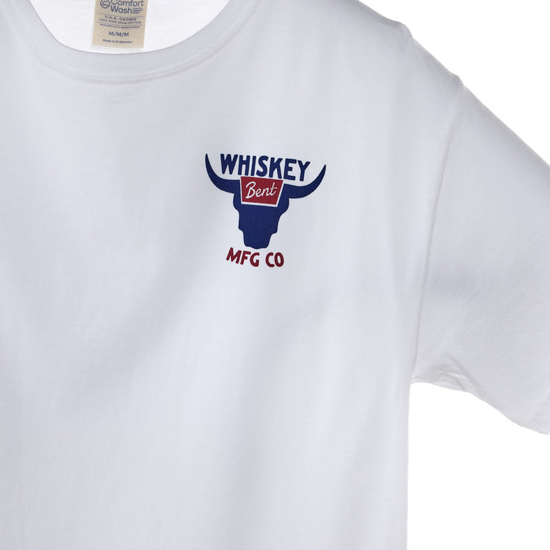 Whiskey Bent Hat Co White Bull Tee Shirt