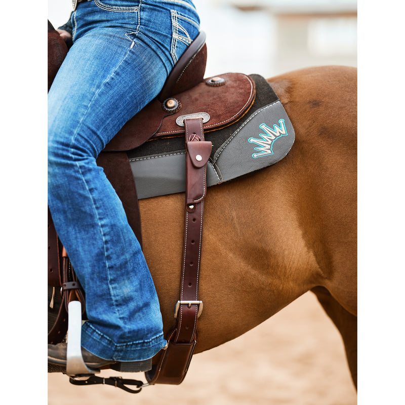Best Ever Pads OG 3/4 Inch Wither Relief Turquoise Crown Felt Saddle Pad