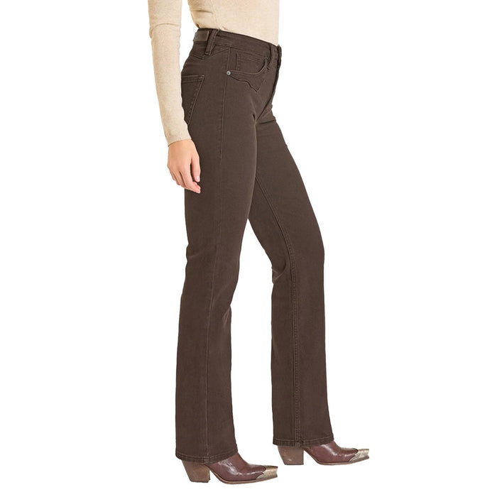 Rock & Roll Denim Women's Mahogany Brown Jeans