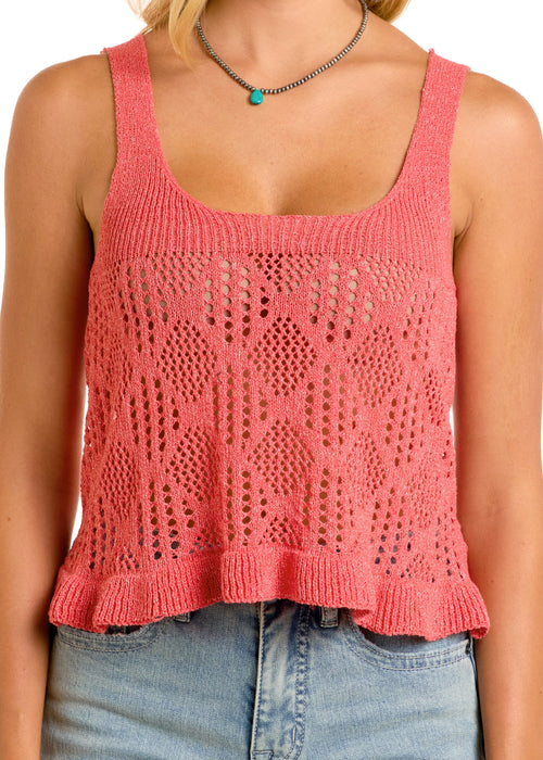 Rock & Roll Denim Women's Coral Knit Tank