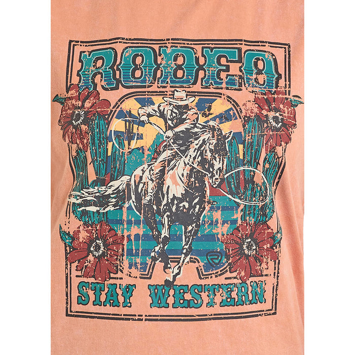 Rock & Roll Denim Women's Apricot Chain Fringe Tank