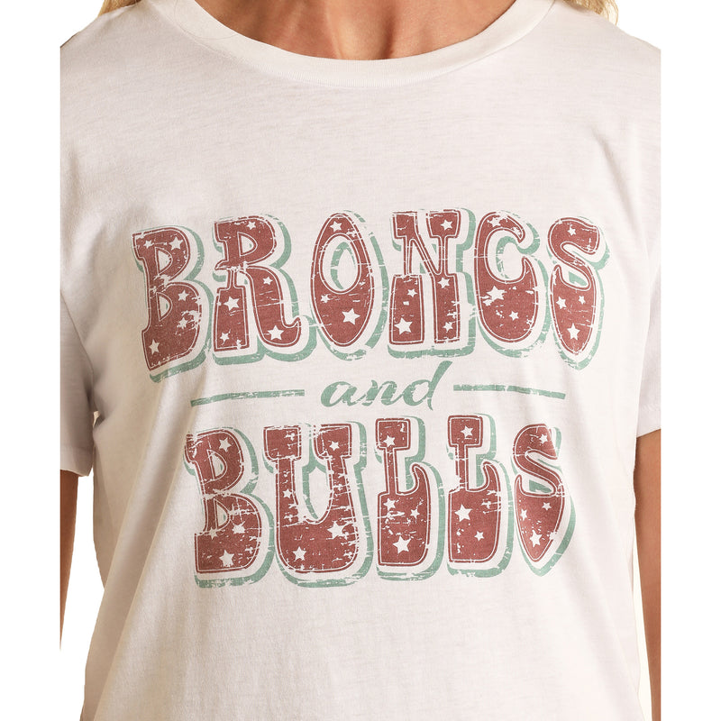 Rock & Roll Denim Women's Bronc and Bulls Tee