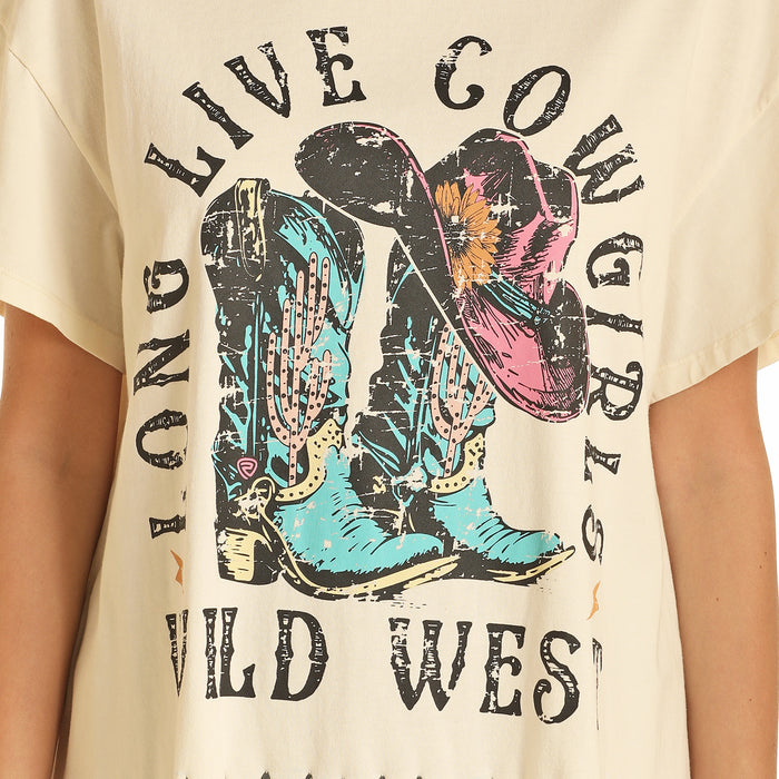 Rock & Roll Denim Women's Wild West Oversized Fringe Tee
