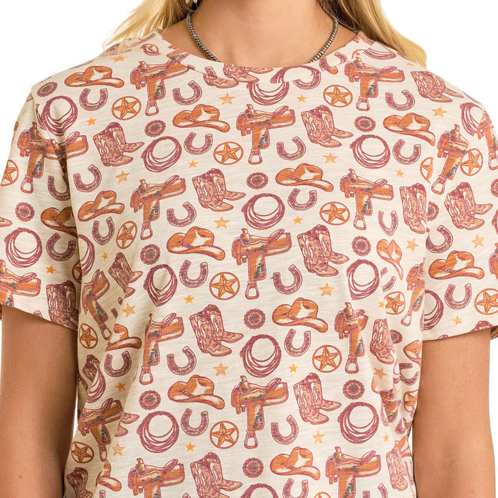 Rock & Roll Denim Women's Conversational Print Tee Shirt