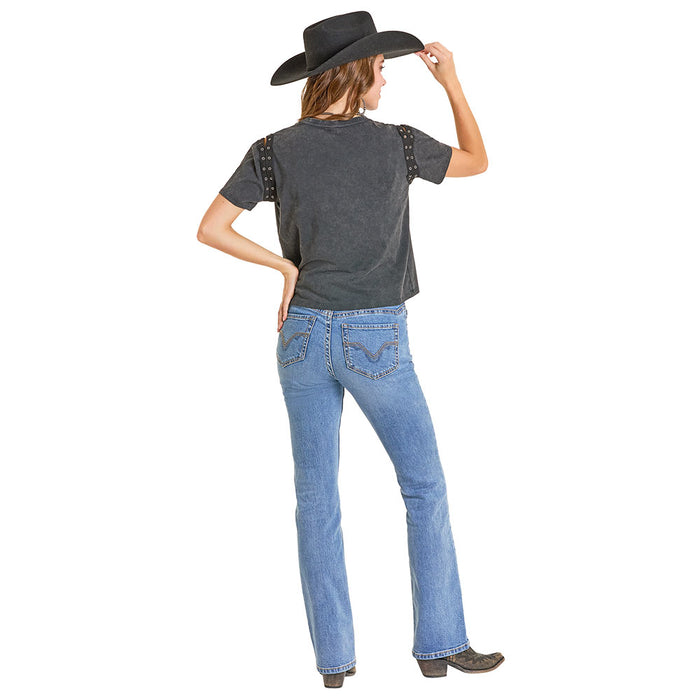 Rock & Roll Denim Women's Black Ramble On Tee Shirt