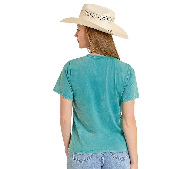 Rock & Roll Denim Women's Graphic Distressed Tee Shirt