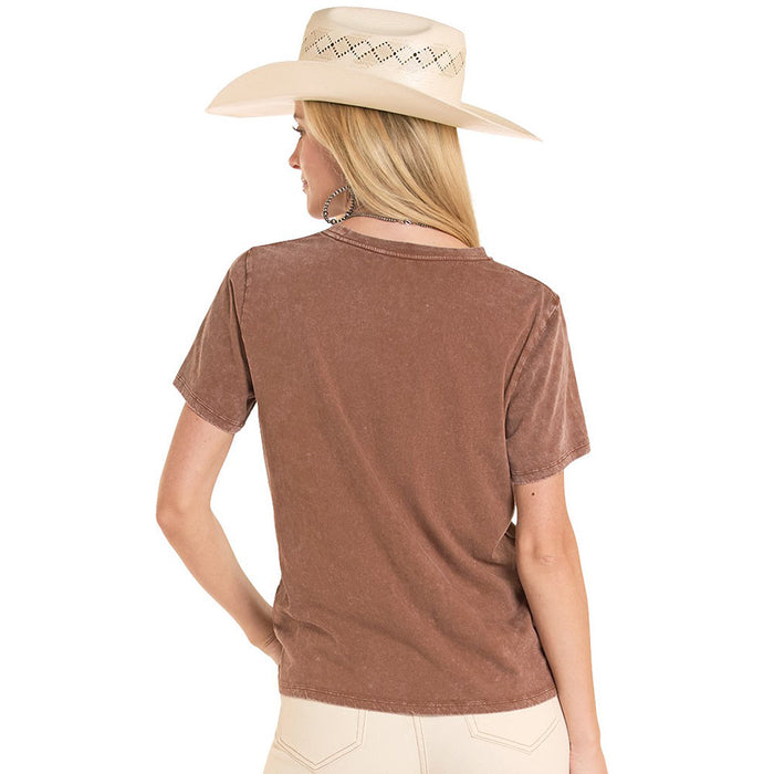 Rock & Roll Denim Women's Mahogany Boot Stitch Top