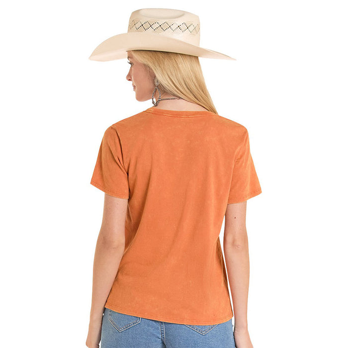 Rock & Roll Denim Women's Orange Howdy Tee Shirt