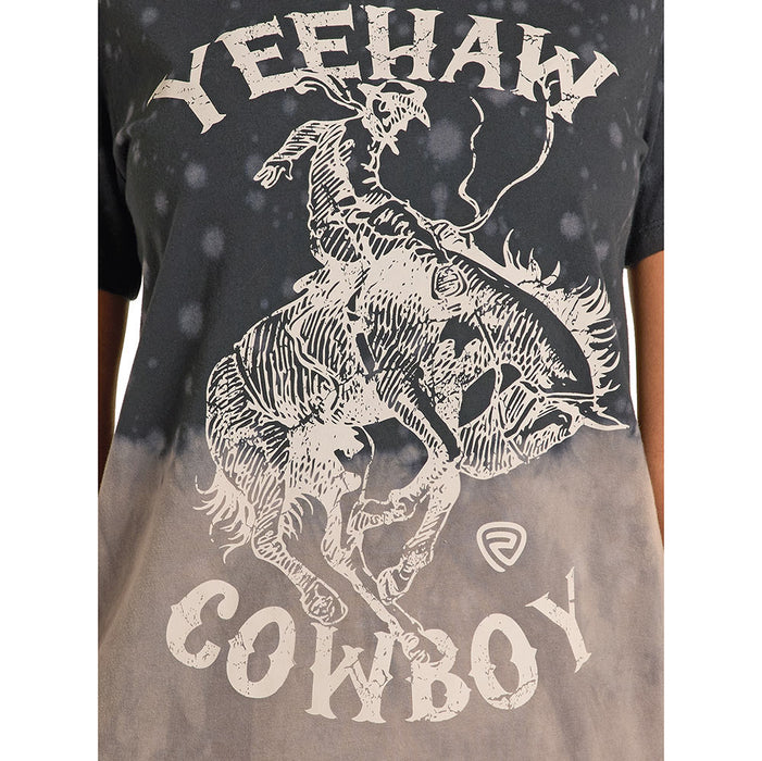 Rock & Roll Denim Women's Yee Haw Black Tee Shirt