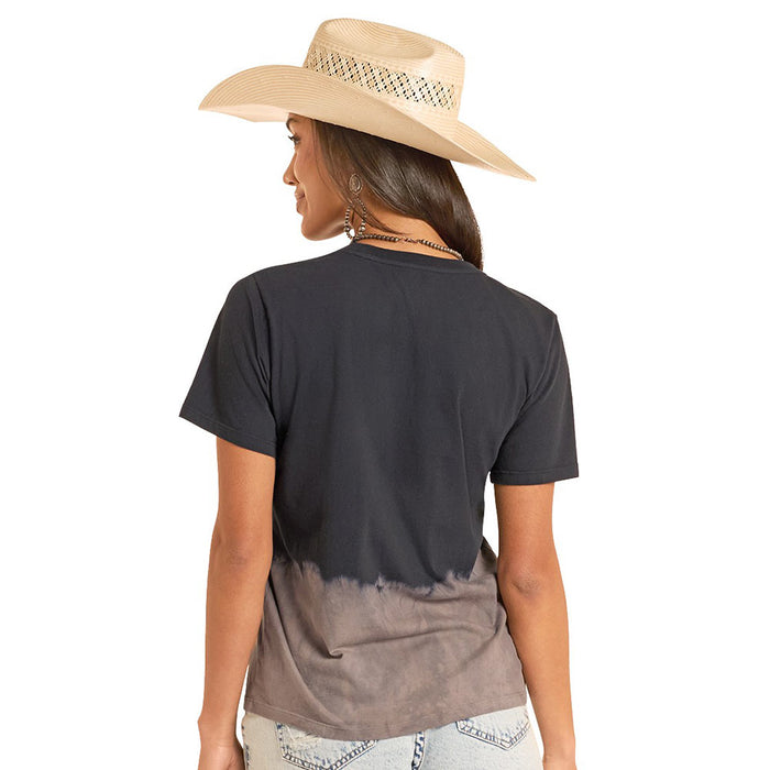 Rock & Roll Denim Women's Yee Haw Black Tee Shirt