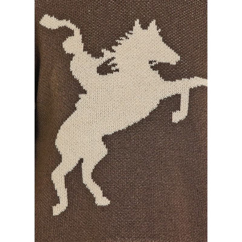 Rock & Roll Denim Women's Dark Brown Horse Rider Sweater