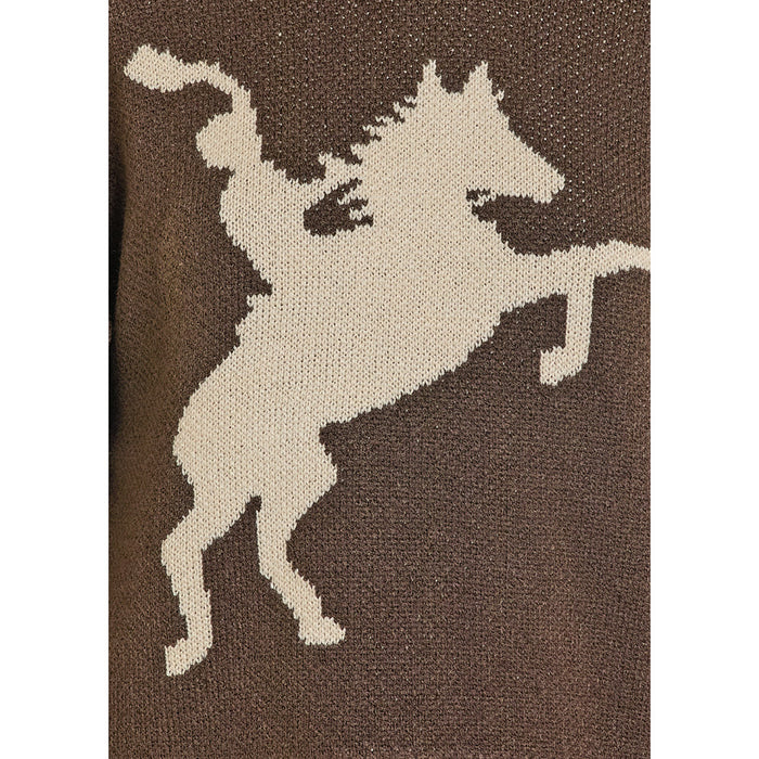 Rock & Roll Denim Women's Dark Brown Horse Rider Sweater