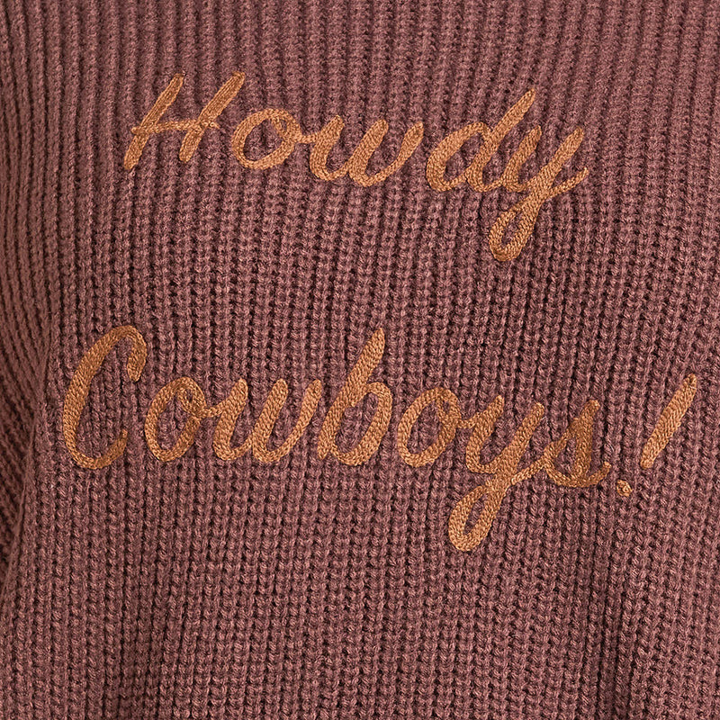 Rock & Roll Denim Women's Java Howdy Cowboys Sweater