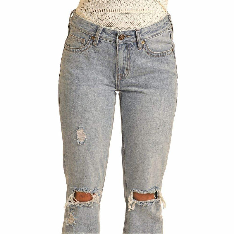Rock & Roll Denim Women's Light Wash Bootcut Jeans