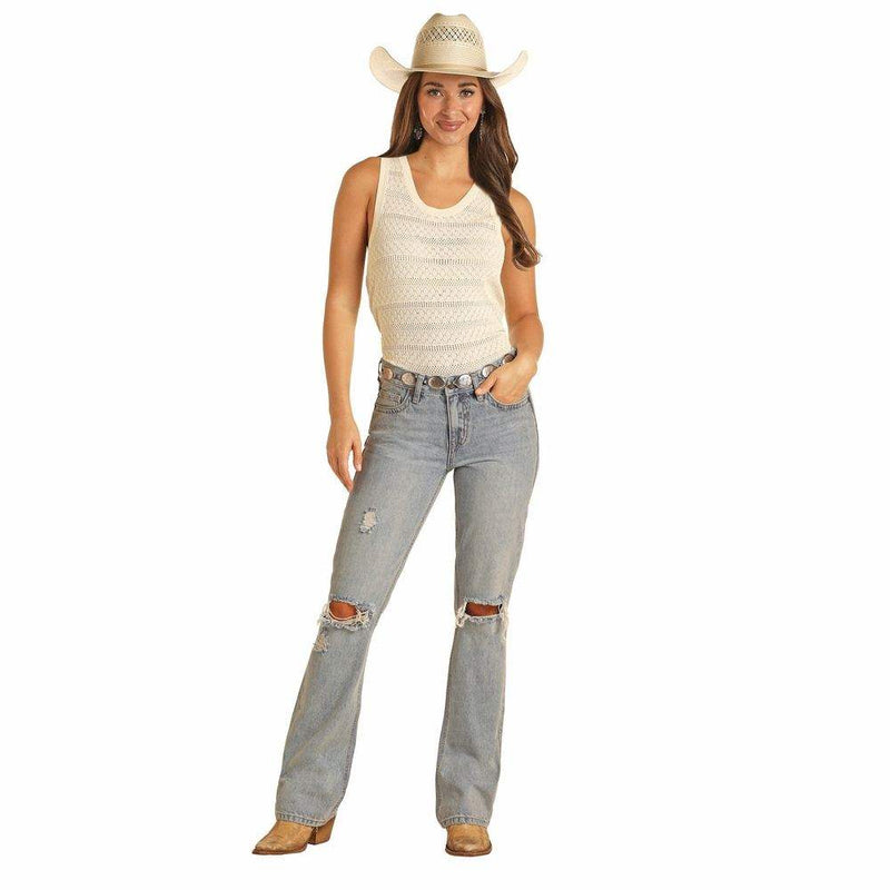 Rock & Roll Denim Women's Light Wash Bootcut Jeans