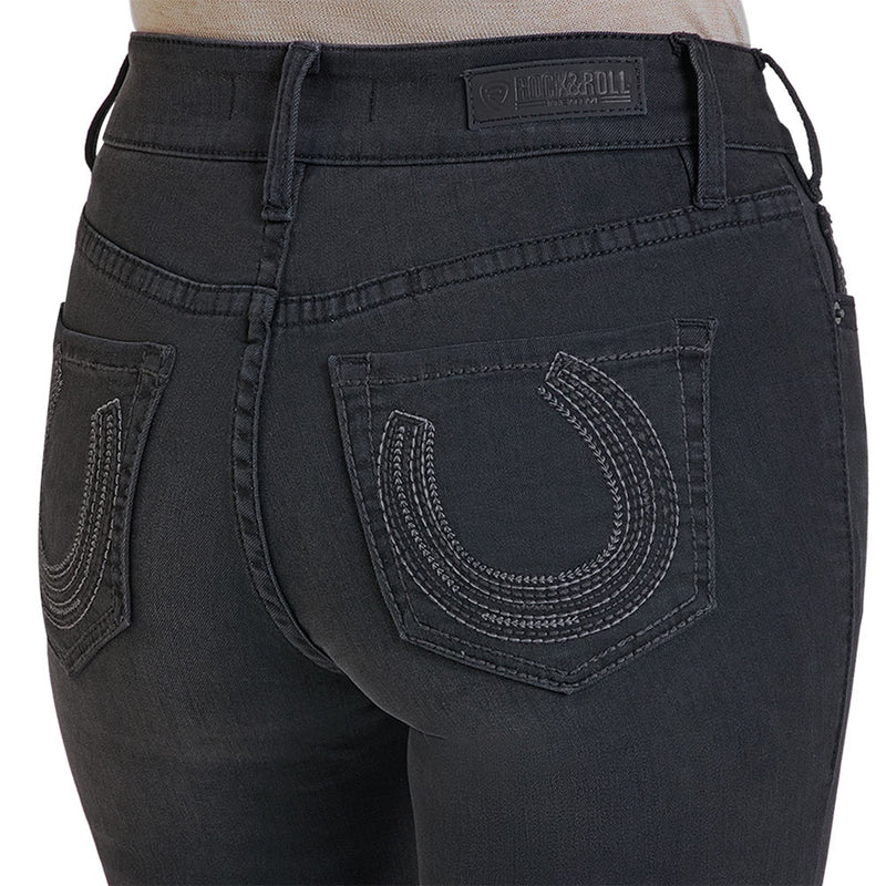 Rock & Roll Denim Women's Horseshoe Pocket Black Jean