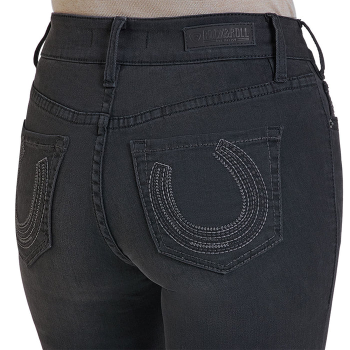 Rock & Roll Denim Women's Horseshoe Pocket Black Jean