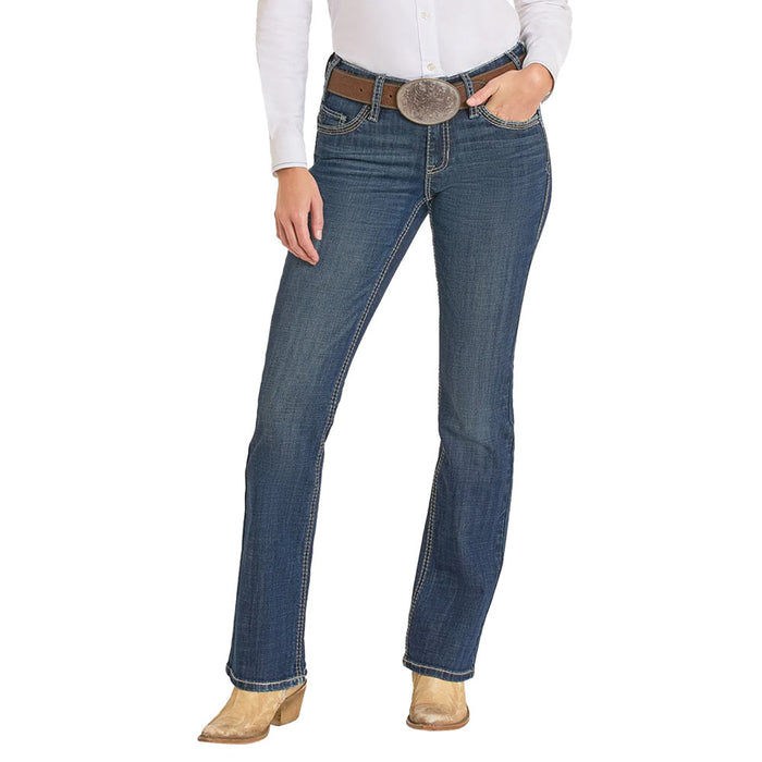 Rock & Roll Denim Women's Medium Vintage Wash Riding Jeans