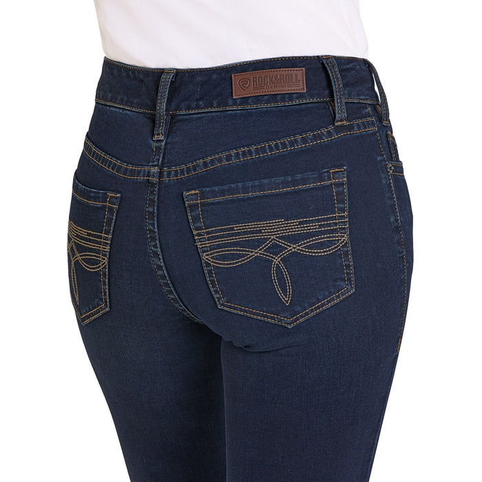 Rock & Roll Denim Women's Boot Stitch Detail Riding Jeans