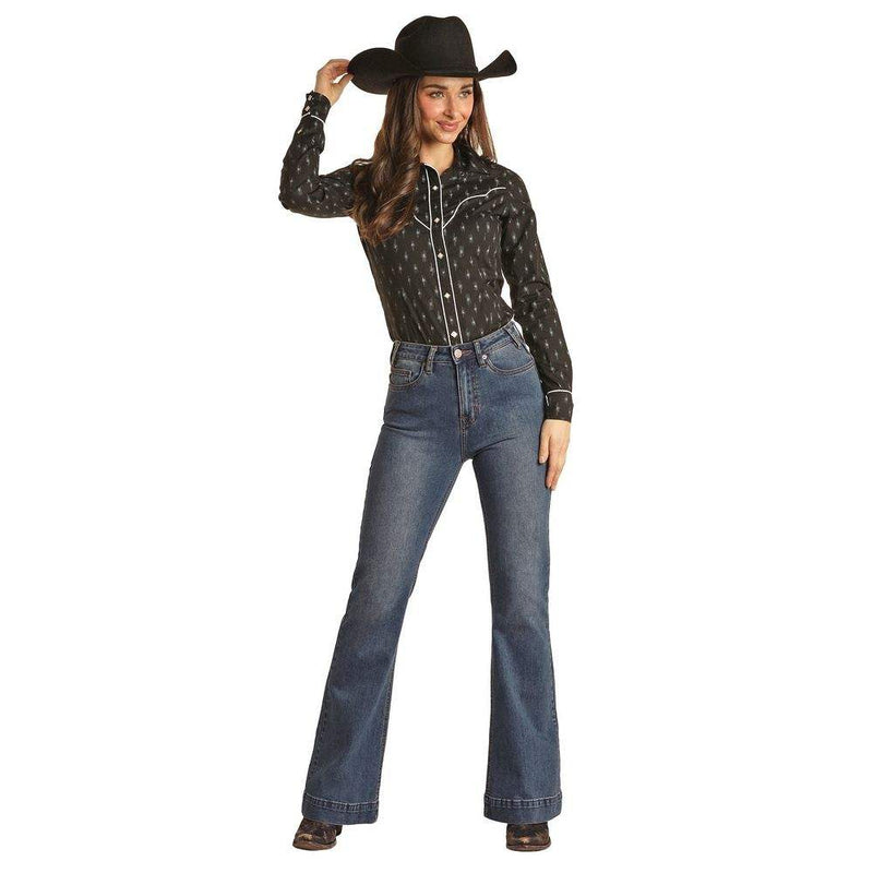 Rock & Roll Denim Womens Medium Vintage High Rise Trouser