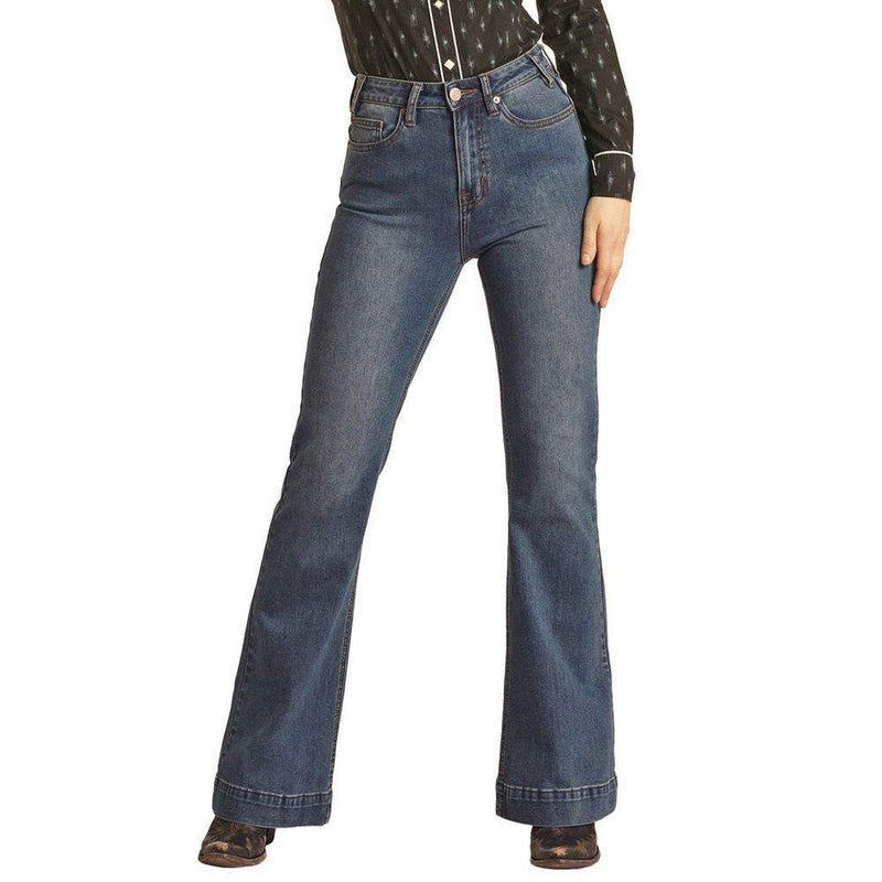 Rock & Roll Denim Womens Medium Vintage High Rise Trouser