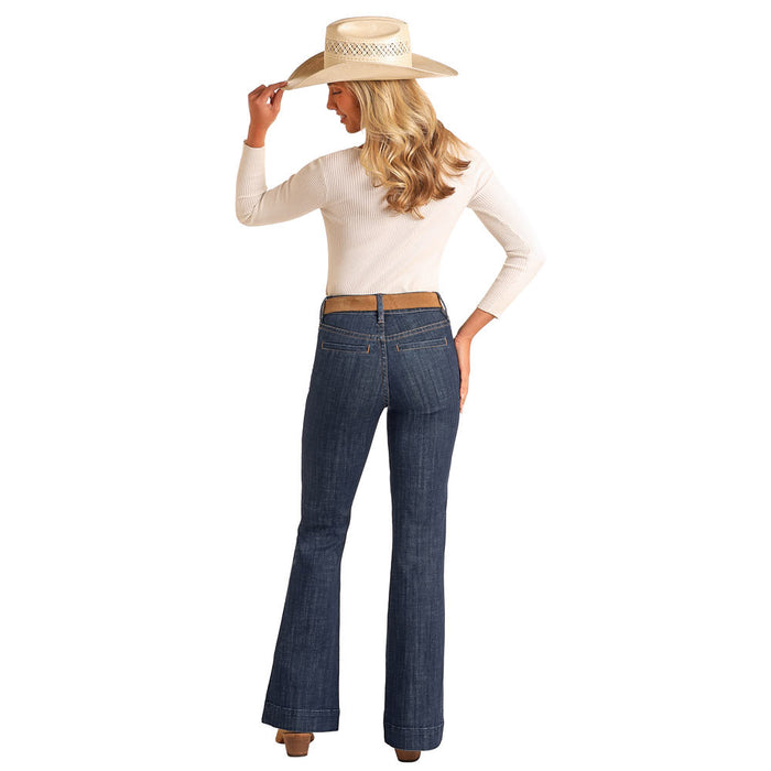 Rock & Roll Denim Welt Pocket High Rise Trouser