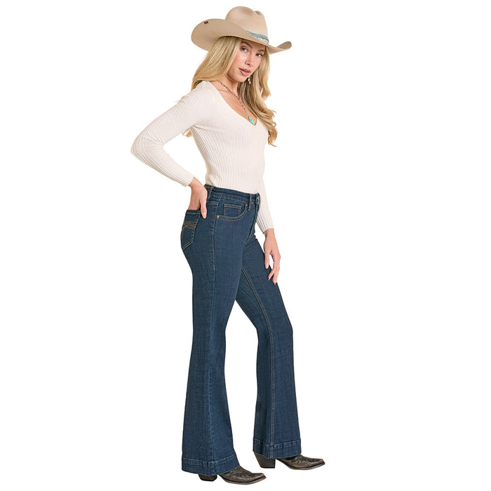 Rock & Roll Denim Women's Boot Stitch High Rise Trouser